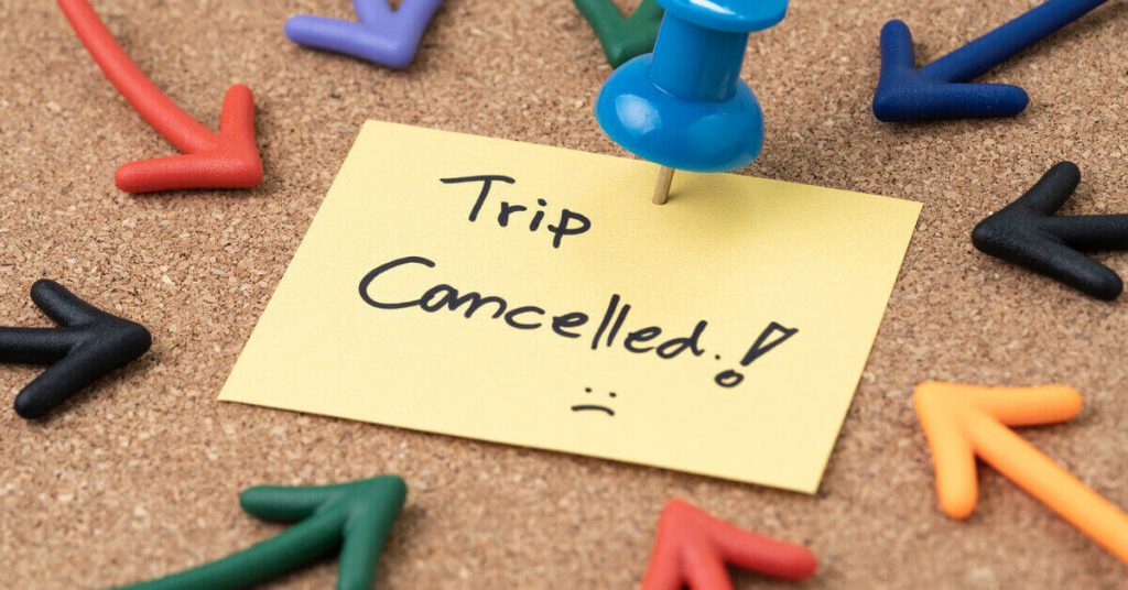 cheeky trip cancellation